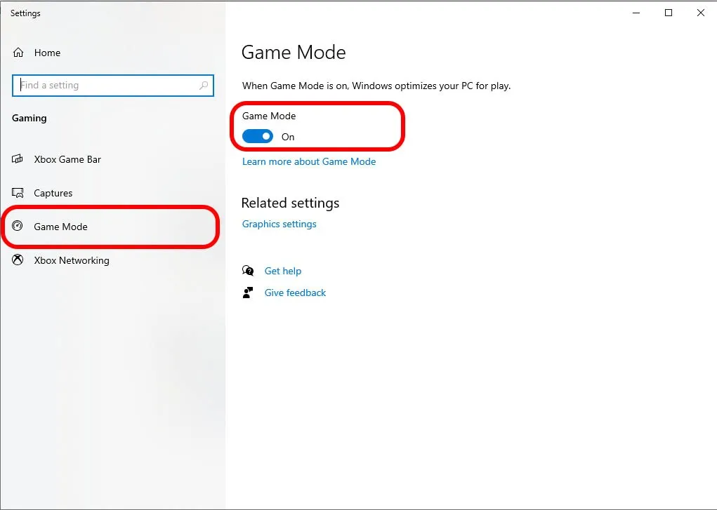 Windows 10 Game Mode Missing