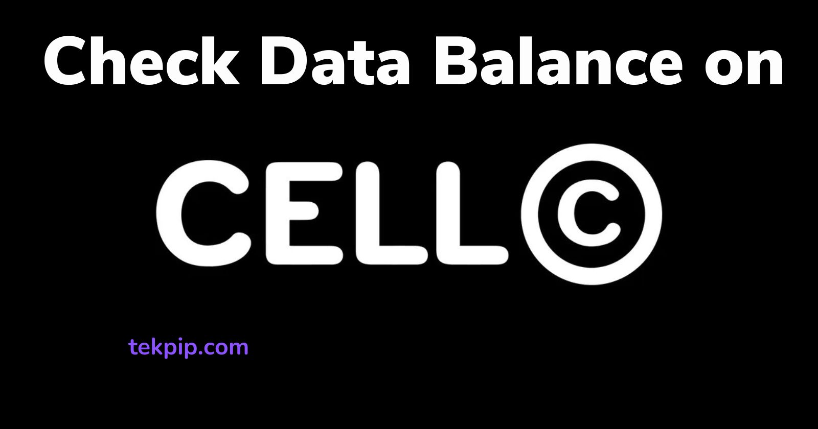 how to check data balance on cell c